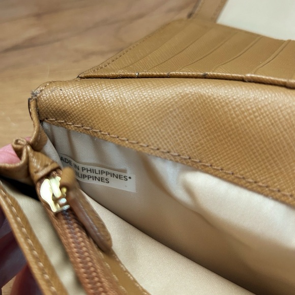 Coach Park Pebbled Leather Turnlock Tan Slim Envelope Wallet VTG EUC - Picture 15 of 15